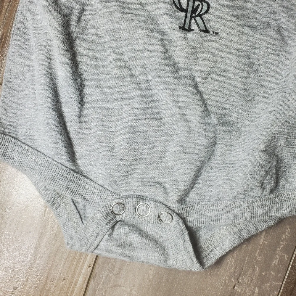 Adidas MLB Colorado Rockies Gray Baby Onesie Bodysuit Size 0/3 Months EUC